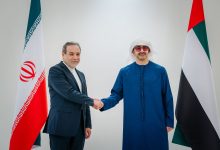 صورة عبدالله بن زايد ووزير خارجية إيران العلاقات بين البلدين