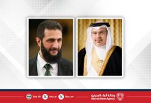 صورة سمو ولي العهد رئيس مجلس الوزراء يبعث برقية تهنئة لفخامة رئيس الجمهورية العربية السورية