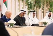 صورة ولي عهد أبوظبي والرئيس الأميركي يشهدان حوار الأعمال الإماراتي الأميركي