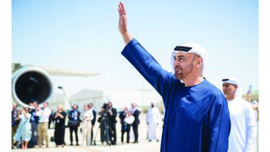 صورة ودعه رئيس الدولة.. الرئيس الأميركي يختتم زيارته إلى الإمارات