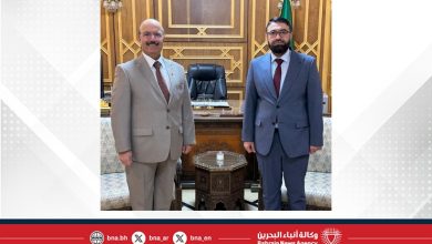 صورة وزير العدل بالجمهورية العربية السورية يستقبل سفير مملكة البحرين في دمشق