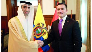 صورة نيابةً عن رئيس الدولة.. ثاني الزيودي يحضر مراسم تنصيب رئيس الإكوادور لفترة جديدة