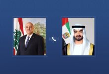 صورة رئيس الدولة والرئيس اللبناني يبحثان هاتفيا علاقات التعاون بين البلدين