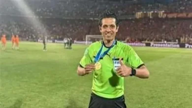 صورة الغندور حكما لمباراة الأهي والمصري البورسعيدي بالدوري