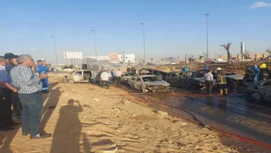 صورة البترول تنفي وجود تسريب غاز بطريق الواحات.. لا خطر في موقع الحادث السابق