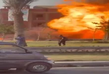 صورة عودة تدفق الغاز لخط مدخل مدينة ٦ اكتوبر بعد الانتهاء أعمال الإصلاح