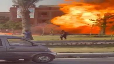 صورة عودة تدفق الغاز لخط مدخل مدينة ٦ اكتوبر بعد الانتهاء أعمال الإصلاح