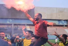 صورة مشاهد من احتفال لاعبي وادي دجلة بالصعود إلى الدوري الممتاز