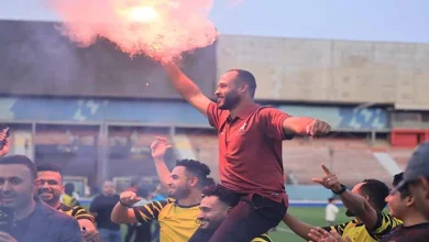 صورة مشاهد من احتفال لاعبي وادي دجلة بالصعود إلى الدوري الممتاز