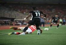 صورة ياو أنور يحرز هدف البنك الأهلي الأول في مرمى النادي الأهلي (فيديو)