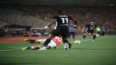 صورة ياو أنور يحرز هدف البنك الأهلي الأول في مرمى النادي الأهلي (فيديو)
