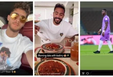 صورة ستوري نجوم كرة القدم.. كهربا بالكشري.. وميدو بالزي الخليجي.. ونيولوك ن