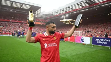 صورة أول تعليق من صلاح بعد الاحتفال بلقب الدوري الإنجليزي