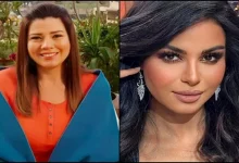 صورة رانيا فريد شوقي ونسرين أمين تحتفلان بحصد الأهلي بطولة الدوري الـ 45