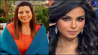 صورة رانيا فريد شوقي ونسرين أمين تحتفلان بحصد الأهلي بطولة الدوري الـ 45