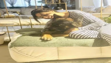 صورة منة فضالي تنشر صورا مع كلبها..وتعلق: “الحب الحقيقي والوفاء اللي من القلب”