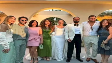 صورة بحضور أحمد حلمي ومنى زكي.. 10 صور جديدة من حفل زفاف أمينة خليل