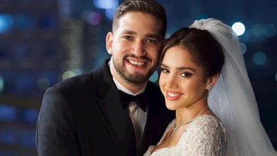 صورة بالفيديو.. رنا رئيس ترقص مع زوجها في حفل زفافها على أغنية “بالراحة يا شيخة”