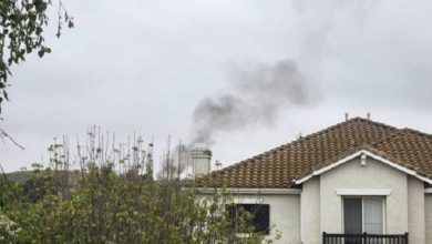 صورة تحطم طائرة فوق منزل في كاليفورنيا  أخبار السعودية