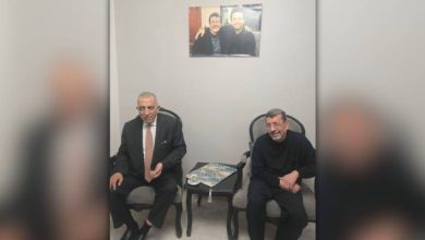 صورة | وزير الثقافة يطمئن على صحة ربيع شهاب ويشيد بعطائه الفني