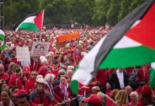 صورة | عشرات الآلاف يتظاهرون في لاهاي دعماً للفلسطينيين ورفضاً للإبادة بغزة.. فيديو