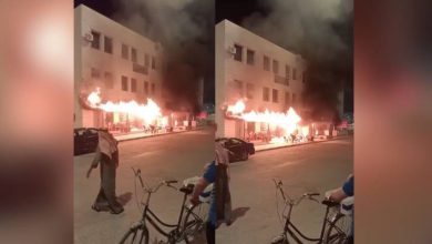 صورة | مراسل “رؤيا”: حريق يطال 3 محلات تجارية في معان.. فيديو