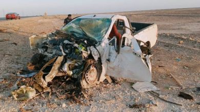 صورة | مراسل “رؤيا”: وفاتان بحادث تصادم على طريق الشيدية وإصابة ثالث