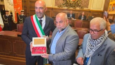 صورة صور ..بلدية باري تمنح الصحفي الدحدوح أرفع وسام في إيطاليا لتغطيته حرب غزة