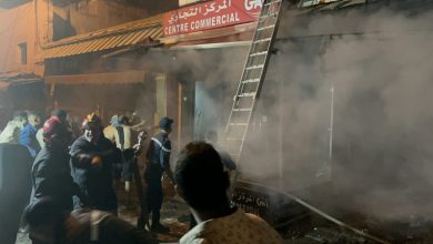 صورة حريق مهول يلتهم قيسارية عريقة في بني ملال وخسائر مادية جسيمة دون إصابات