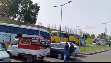 صورة فوضى في المحطة الطرقية لنقل المسافرين بالرباط