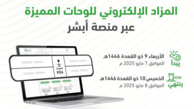 صورة طرح مزاد اللوحات الإلكتروني غدًا الأربعاء عبر “أبشر”
