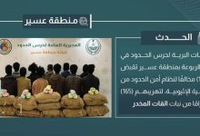 صورة القبض على 11 مخالفًا لتهريبهم 165 كيلوجرامًا من القات في عسير
