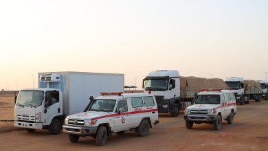 صورة قيادة القوات المشتركة تواصل تسيير القوافل المحملة بالأدوية والمستلزمات الطبية للأشقاء في اليمن