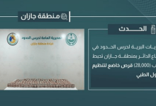 صورة إحباط تهريب 28.000 قرص خاضع لتنظيم التداول الطبي في جازان