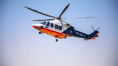 صورة نقل حاج عراقي إلى مستشفى الملك سلمان عبر الإسعاف الجوي