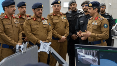 صورة اللواء الفرج يقف على أعمال الدفاع المدني بالمدينة المنورة