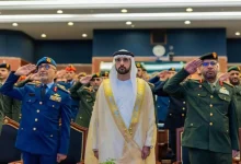 صورة حمدان بن محمد يشهد حفل تخريج دورة القيادة والأركان الـ 34 المشتركة