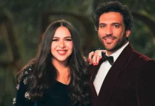 صورة إيمي سمير غانم وحسن الرداد يستقبلان مولودتهما الجديدة