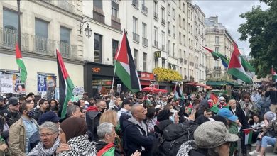 صورة مظاهرات حاشدة في دول أوروبية لدعم غزة والتنديد بجرائم الاحتلال (شاهد)