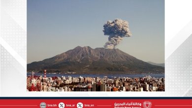 صورة ساكوراجيما يطلق أعمدة رماد بارتفاع 3,000 متر فوق كاجوشيما