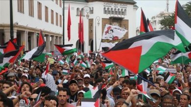 صورة آلاف المغاربة يحتجون نصرة لغزة