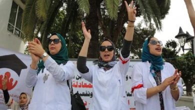 صورة احتجاجات الممرضين في سلا بسبب اختلالات في المرافق الصحية في المدينة