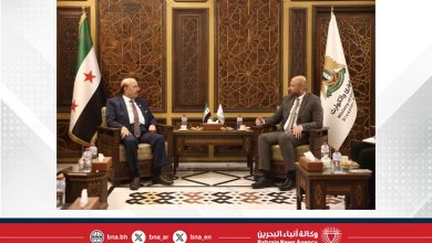 صورة وزير الطوارئ والكوارث بالجمهورية العربية السورية يستقبل سفير مملكة البحرين في دمشق
