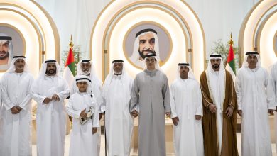 صورة منصور بن زايد يحضر أفراح العامري