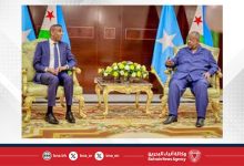 صورة الرئيس الجيبوتي يبحث مع رئيس وزراء الصومال تعزيز علاقات البلدين والقضايا الإقليمية 