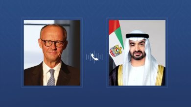 صورة رئيس الدولة والمستشار الألماني يبحثان هاتفيا علاقات التعاون بين البلدين