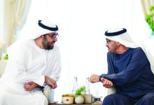 صورة رئيس الدولة يستقبل ولي عهد أم القيوين