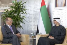 صورة خالد بن محمد بن زايد يستقبل المدير التنفيذي لشركة “بلاك روك”