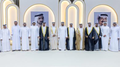صورة حمدان بن محمد يحضر أفراح النعيمي والقمزي والشامسي