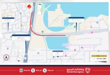 صورة غلق كلي لجسر الانعطاف يسارًا من شارع الفاتح إلى شارع الأمير سعود الفيصل
